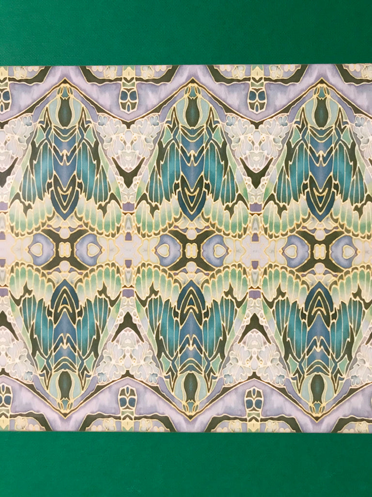 Sage Green Art Deco Butterfly Moth Tiles - Beautiful Ceramic Rectangular Border 6x8” Tiles - Kitchen Bathroom Tiles