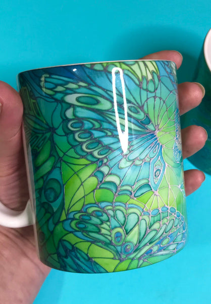 Green Tableware - Lime Green Placemats - Green Coasters - Green Glass Chopping boards - Green Glass Counter Savers - Green Glass Serving Platters - Butterfly Wings  - Green melamine serving tray - Green table mats - Durable hardwearing table mats - Meikie designs Sea Green Table Mats, Place Settings, Coasters, Mugs, Chopping Boards, Trivets, Round Table Mats, Mouse Mats. Emerald Aqua Teal Lime Turquoise. Round Table Mats. rectangular place mats.