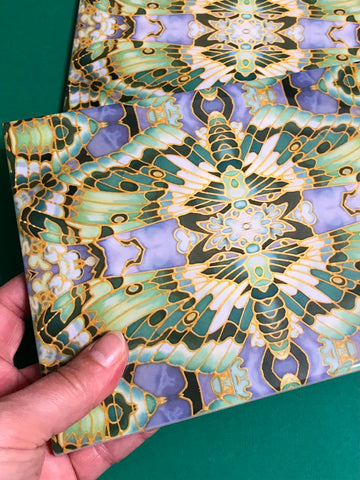 Sage Green Art Nouveau Butterfly Moth Tiles - Beautiful Ceramic Rectangular Border 6x8” Tiles - Kitchen Bathroom Tiles