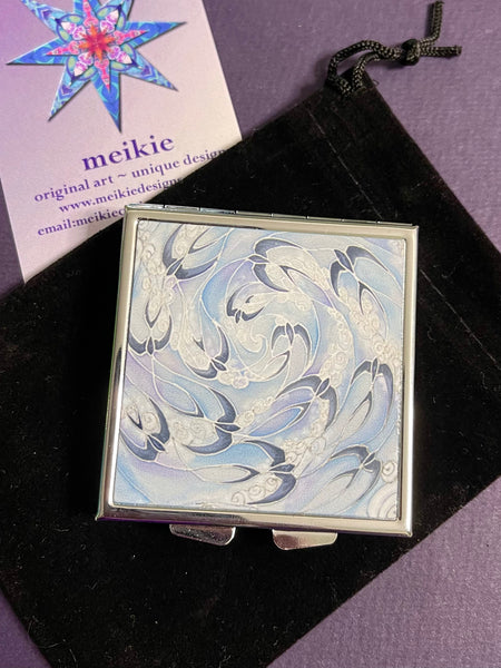 Summer Swallows Large Pill Box - Stud Earing Jewellery Box