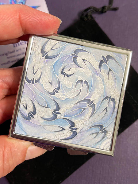 Summer Swallows Large Pill Box - Stud Earing Jewellery Box