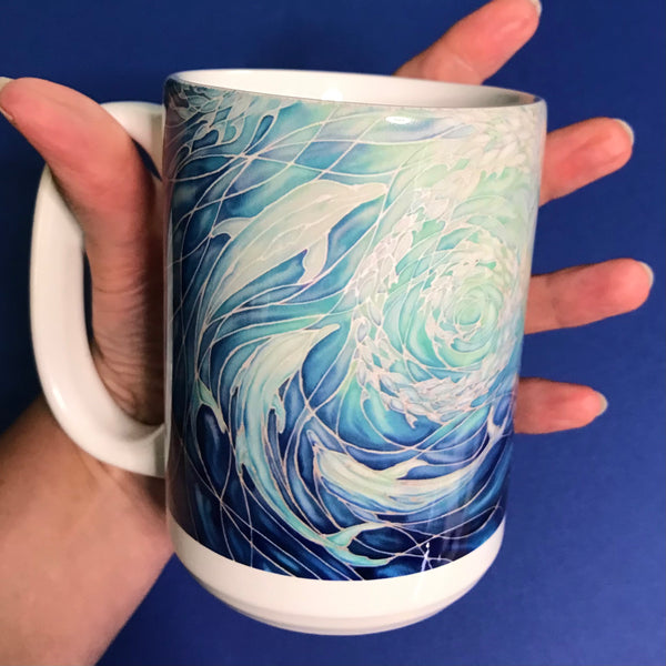 Dolphins Glass Chopping Board - Dolphin Trivet - Blue Pot Stand - Heat Proof Table Top Saver - Decorative Platter