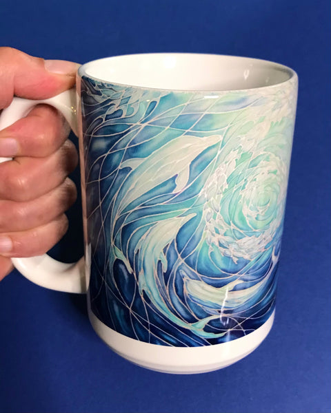 Dolphins Glass Chopping Board - Dolphin Trivet - Blue Pot Stand - Heat Proof Table Top Saver - Decorative Platter