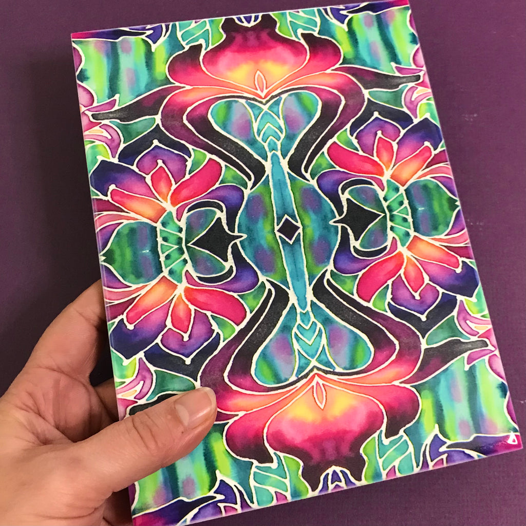 Art Nouveau Purpke Iris Tiles -  Ceramic Bohemian Decorative 6x8”  Tiles - Kitchen Bathroom Tiles