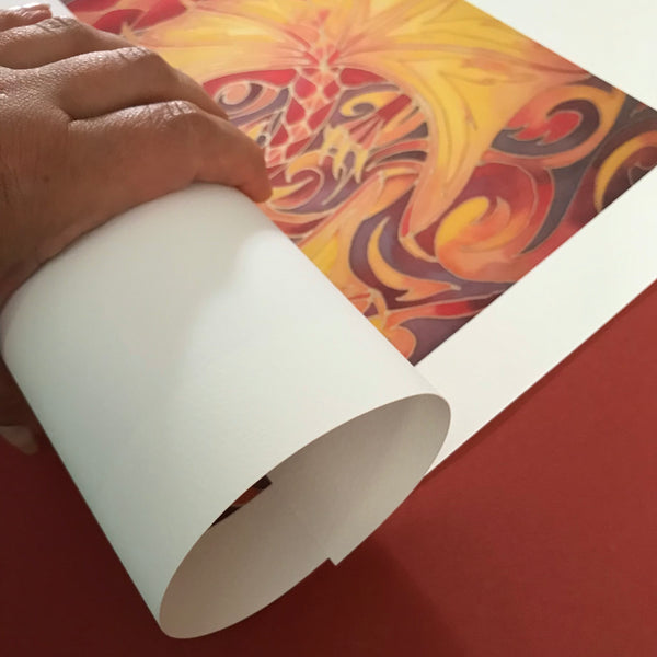 Red Intertwined Dragons Print - Mythical Creatures Art Print - Fiery Red Dragons Print