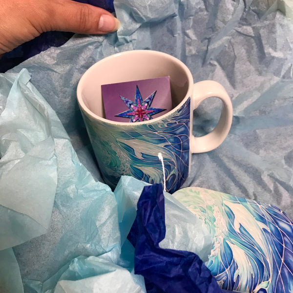 Dolphins Glass Chopping Board - Dolphin Trivet - Blue Pot Stand - Heat Proof Table Top Saver - Decorative Platter