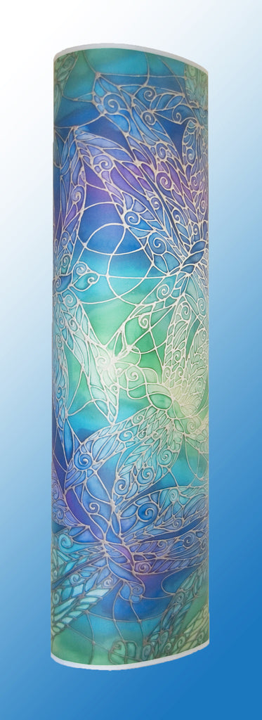 Dragonfly Contemporary Floor Lamp - Blue Dragonfly Art Lamp - Tranquil Calming Lamp Light