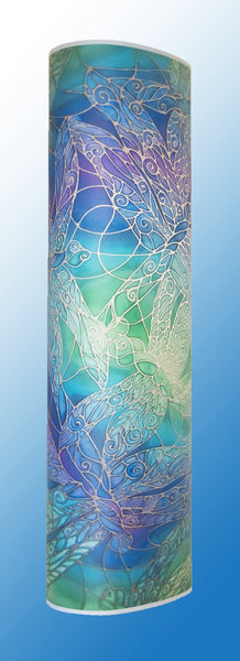 Butterfly Contemporary Floor Lamp - Blue Butterfly Art Lamp - Tranquil Free Standing Lamp