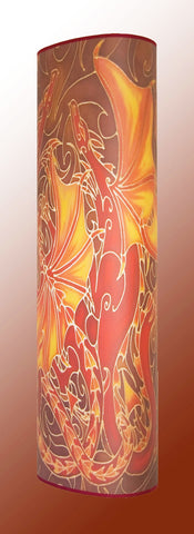 Mythical Dragons Contemporary Lamp - Dramatic Atmospheric Floor Lamp - Red Dragons Mood Lighting =- Meikie Designs