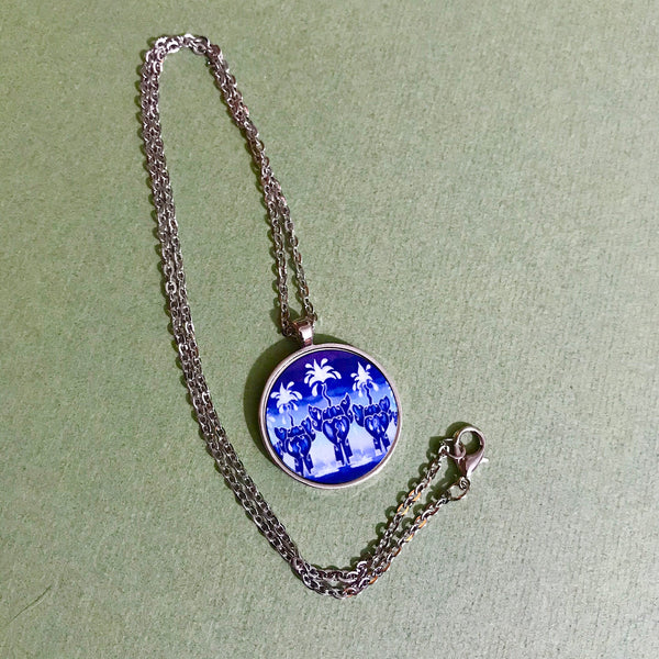 Cute Blue Elephant Necklace - Wildlife Necklace - Affordable gift