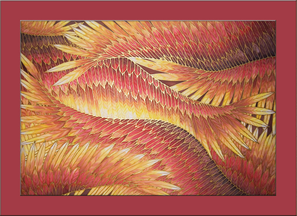 Wings in Flight Contemporary Painting - Hand Painted Silk Wings - Dramatic Original Art