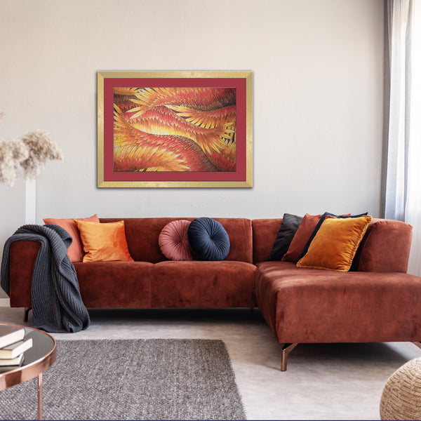 Wings in Flight Contemporary Painting - Hand Painted Silk Wings - Dramatic Original Art