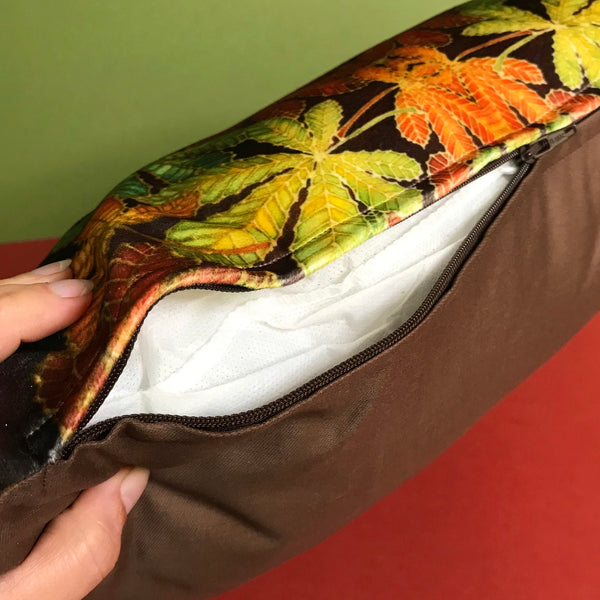 Lush Velvet Leaves Cushion - Green Terracotta Leaves Pillow - Leaves Velvet Cushion