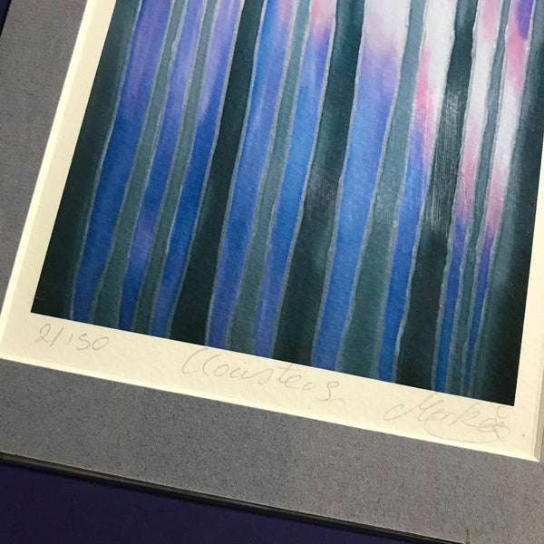 Cloisters Trees Signed Print - Grey Lilac Purple Forest Print Art