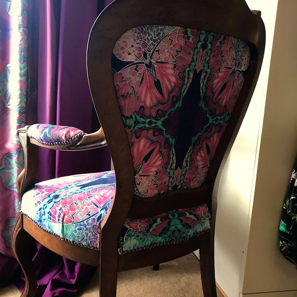 Designer Butterfly Antique Chair Upholstery Bespoke Upholstery for Antiques