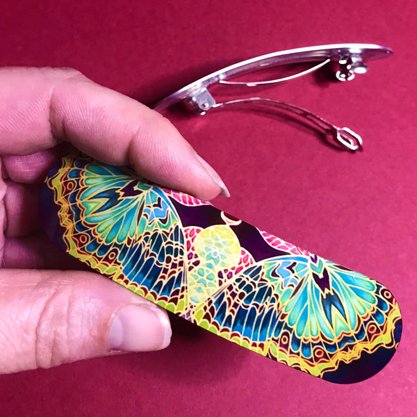 Teal and Mint Green Butterfly Hair Clip