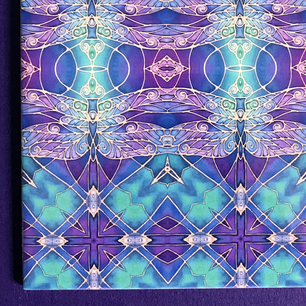 Dragonflies Wall Tile Blue Purple Turquoise