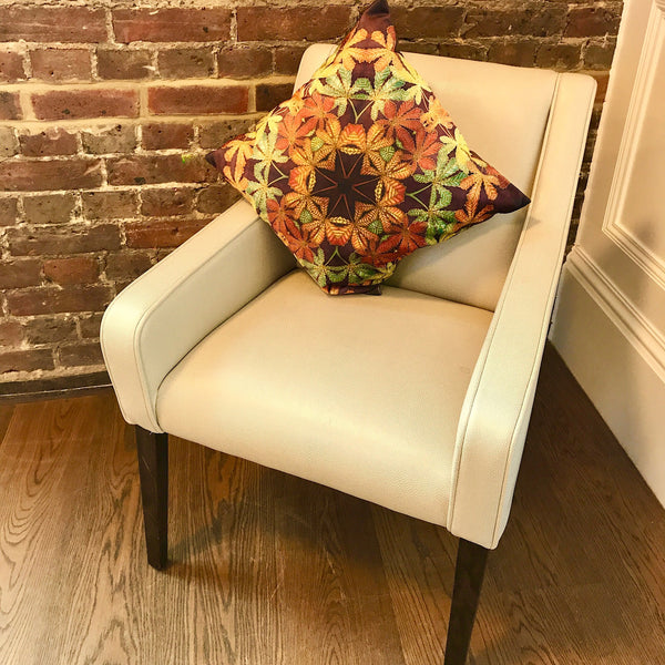 Lush Velvet Leaves Cushion - Green Terracotta Leaves Pillow - Leaves Velvet Cushion