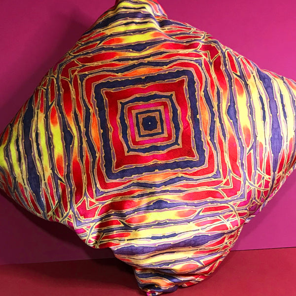 Contemporary Red  velvet Cushions - Reds Yellow Velvet Cushions