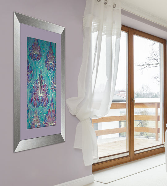 Lilac Orchid Silk Painting - Hand Painted Silk Orchids - purple lilac flower art