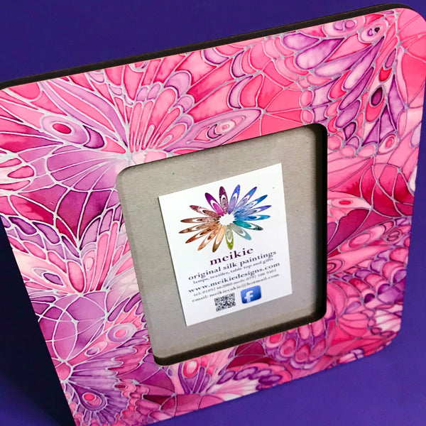 Bright Pink and Red Butterfly Photo Frame