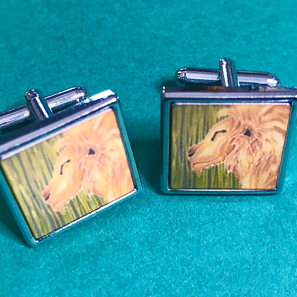 Smiling Lion Cuff Links - Gift for Him