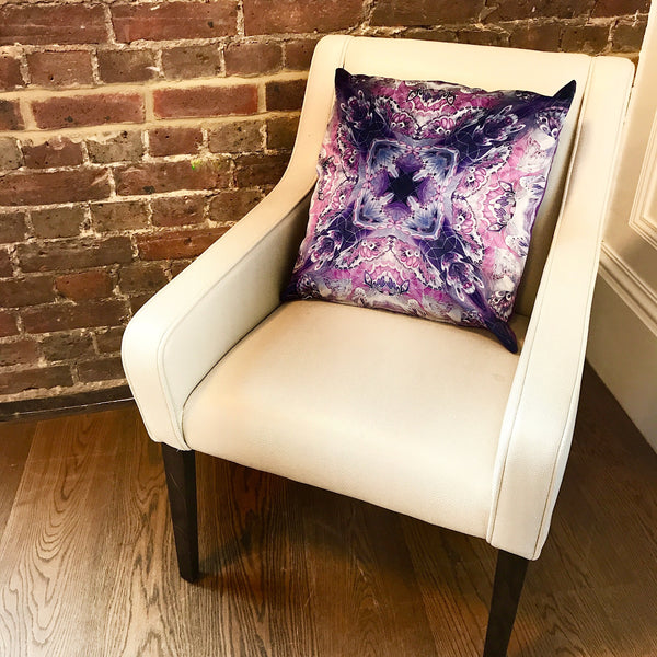 Purple Velvet Butterflies Cushion - Luxury Velvet Fabric - purple grey Butterflies pillow