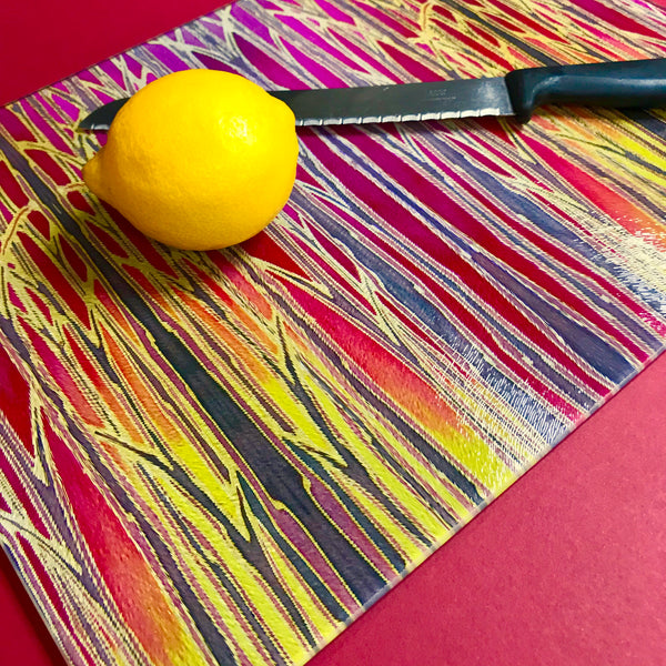 Sunset Trees Placemats and Coasters - High Quality Table Mats - Warm Red Tableware