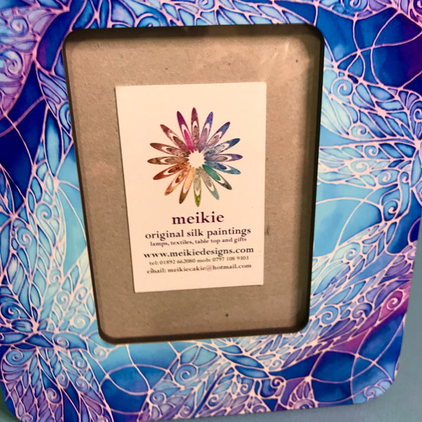 Blue Purple Turquoise Dragonfly Photo Frame