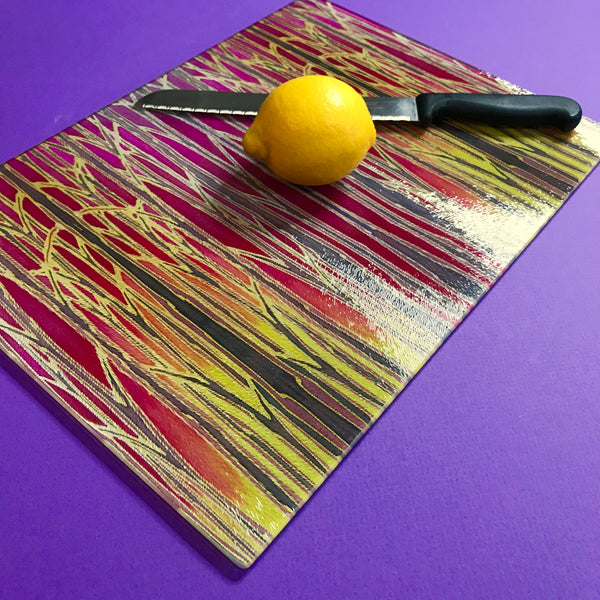 Sunset Trees Placemats and Coasters - High Quality Table Mats - Warm Red Tableware