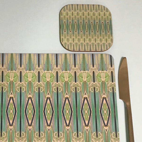 Deco Style duck egg, sage, turquoise Table Mats - green chopping boards