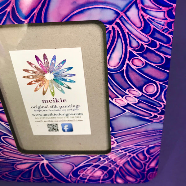 Purple Blue Butterfly Photo Frame