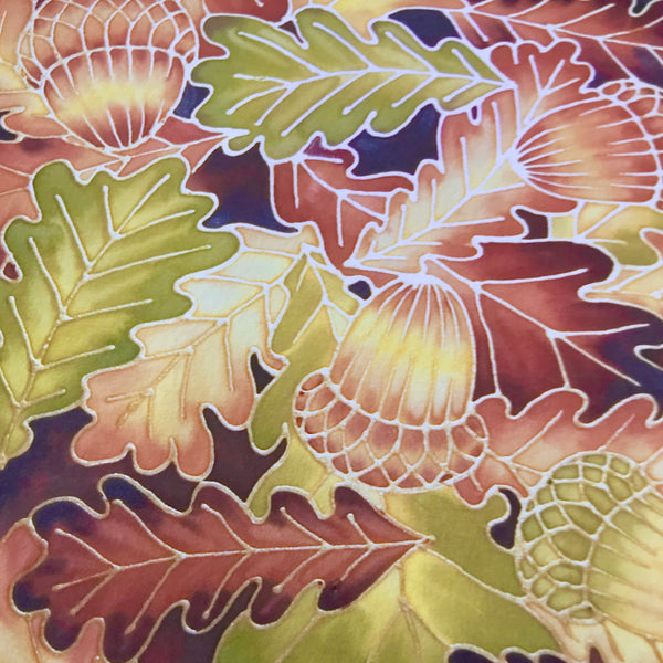 Oak Leaves and Acorns Art Print - Autumn Leaves Living Room Art