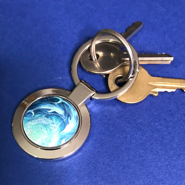 Blue Dolphins Key Ring - Nature Lovers Gift for Him or Her - Present Sea Lovers