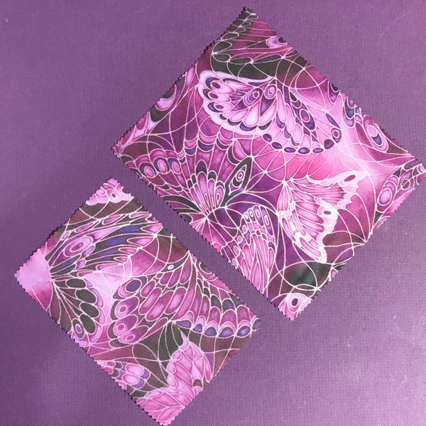 Plum butterfly practical and beautiful screen cleaning cloth for phone, tech pad, computer, plus glasses, sunglasses and camera lenses