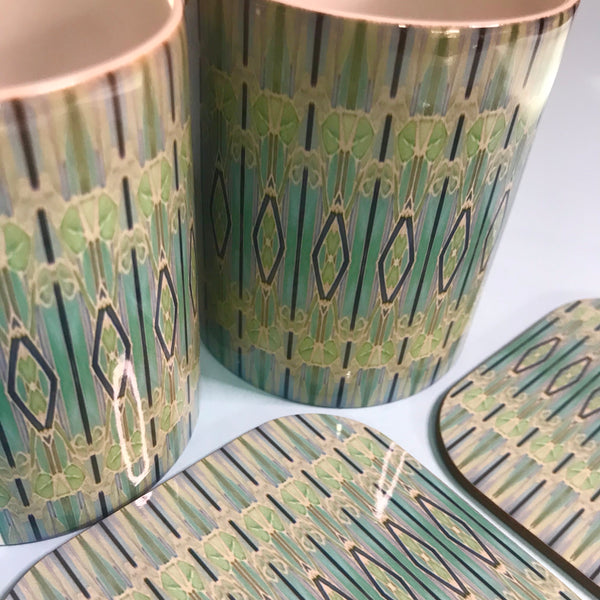 Deco Style duck egg, sage, turquoise Table Mats - green chopping boards