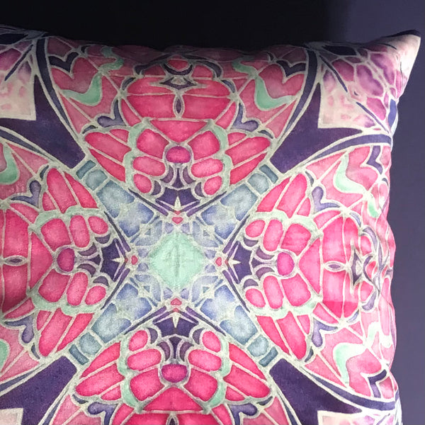 Art Nouveau Pink Mint Butterfly Echoes Luxury Velvet Cushions, High Quality Decor Throw Pillows