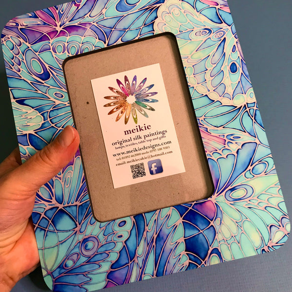 Purple Blue Butterfly Photo Frame