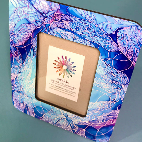 Blue Purple Turquoise Dragonfly Photo Frame