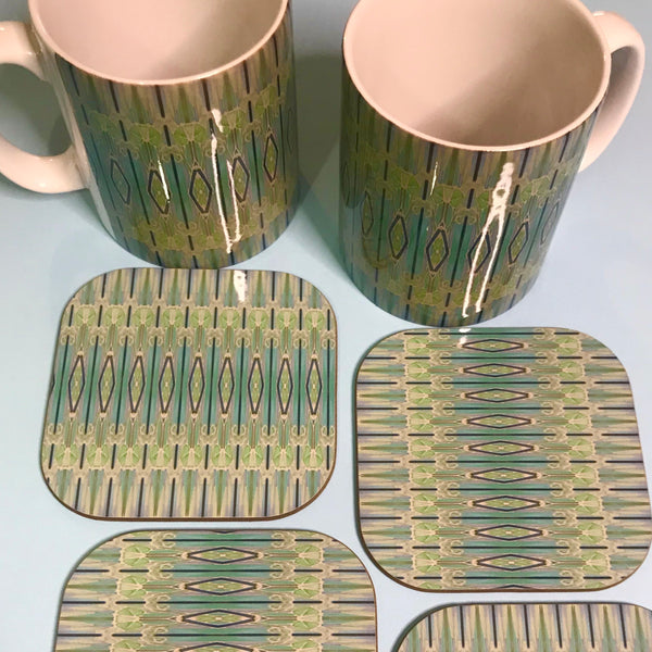 Deco Style duck egg, sage, turquoise Table Mats - green chopping boards