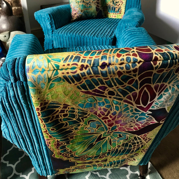 Armchair backrest washable decorative strip - Bespoke Upholstery.