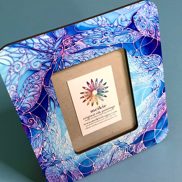Blue Purple Turquoise Dragonfly Photo Frame