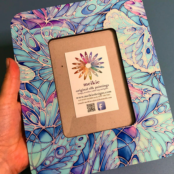 Blue Purple Turquoise Dragonfly Photo Frame