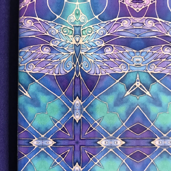 Dragonflies Wall Tile Blue Purple Turquoise