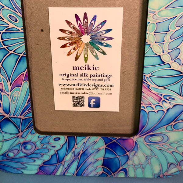 Blue Turquoise Butterfly Photo Frame