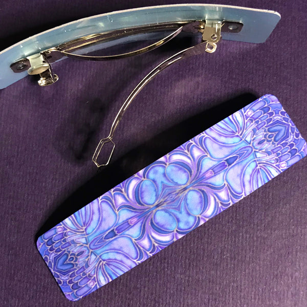 Blueberry Butterflies hair clip, barette, hairslide, stocking filler, gift for her, gift for woman, gifts for girls, pretty presents.