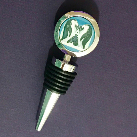 Penguin Bottle Bung - Penguin Family Bottle Stopper - Meikie Designs - Blue Bottle Stopper - Wine Lovers Gift