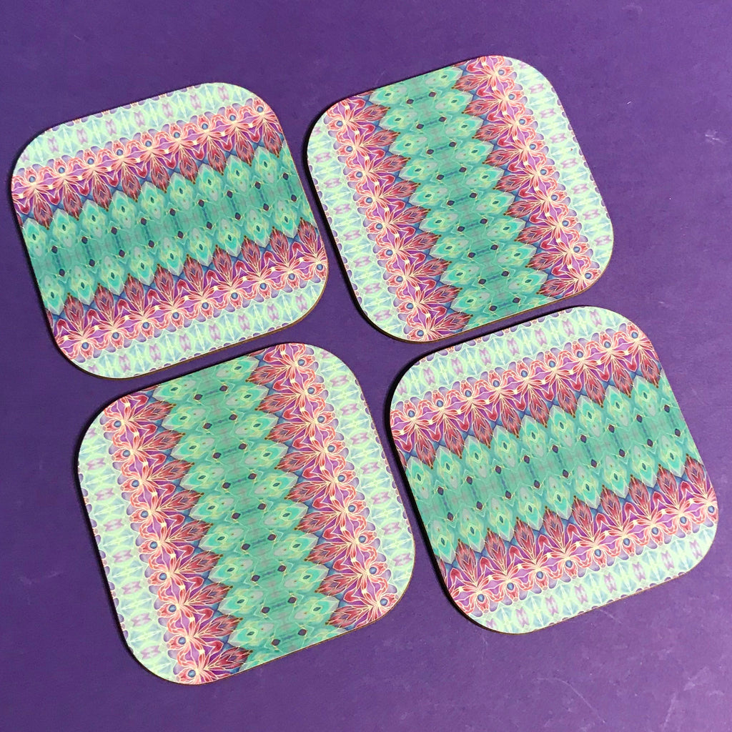 Persian Orchid High Quality Table Mats - Purple Turquoise Green Tableware