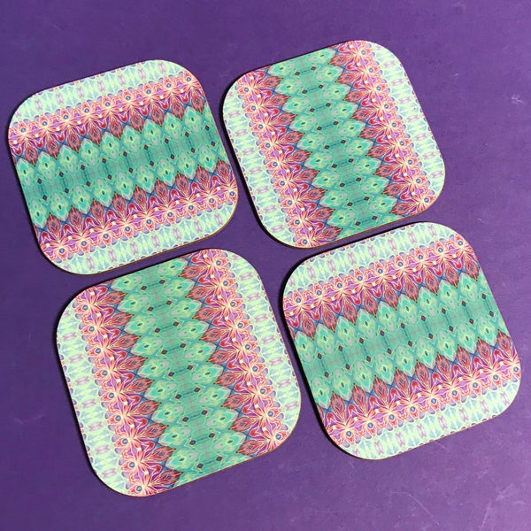 Persian Orchid High Quality Table Mats - Purple Turquoise Green Tableware