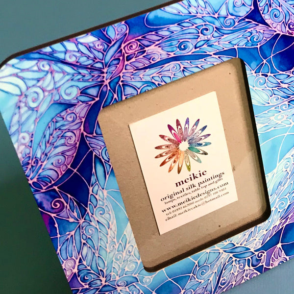 Blue Purple Turquoise Dragonfly Photo Frame